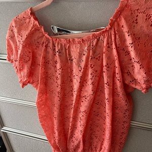 Ladies eyelet top